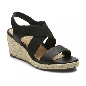 Vionic | Orthaheel Tulum AINSLEIGH Wedge Sandals | BLACK | Size 8